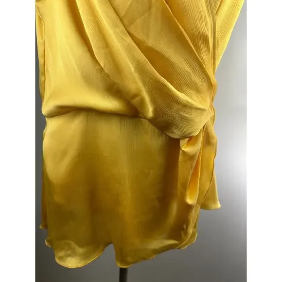 NWT Melissa McCarthy Seven7 Drape Faux Wrap Sleeveless Satin Blouse Plus Size 2X - Picture 7 of 15